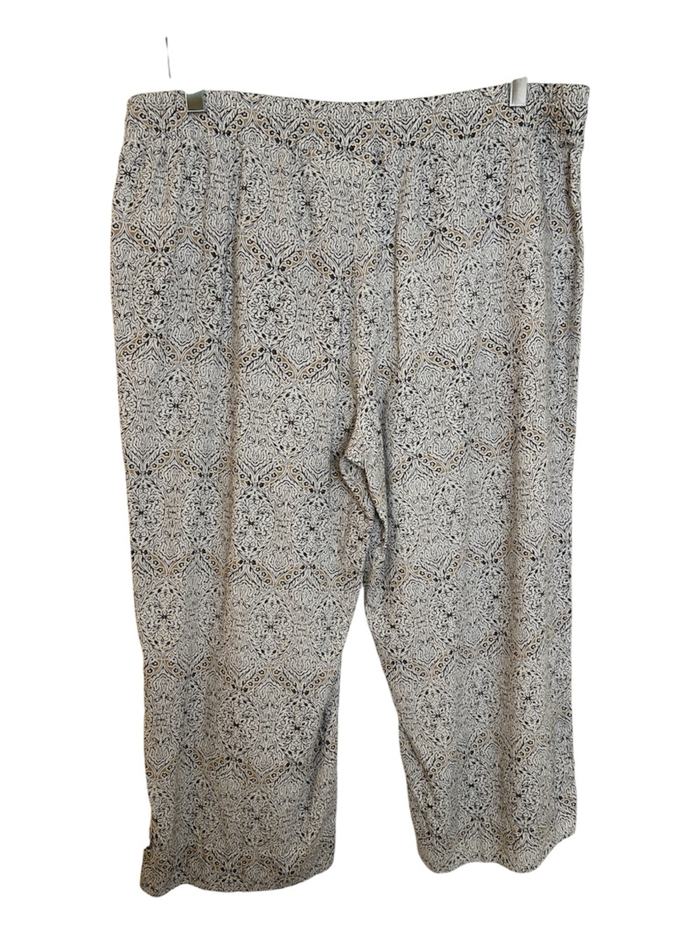 Land ‘N Sea Linen Blend Neutral Drawstring Crop Pants Size Large - Picture 2 of 9